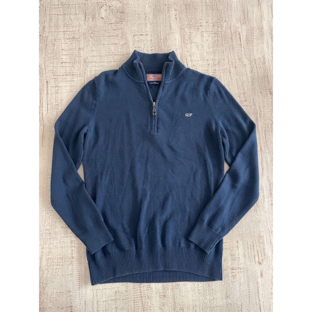Women's Vineyard Vines Zip Pull Over Sweater in Navy Size XS